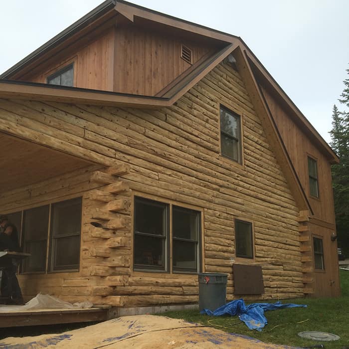 Media Blast Job Seymour Lake, Vt Shadow Lake Log Homes